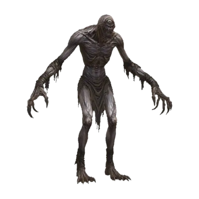 Nothic - Fantasycreature 3D model, vytvořený pomocí AI