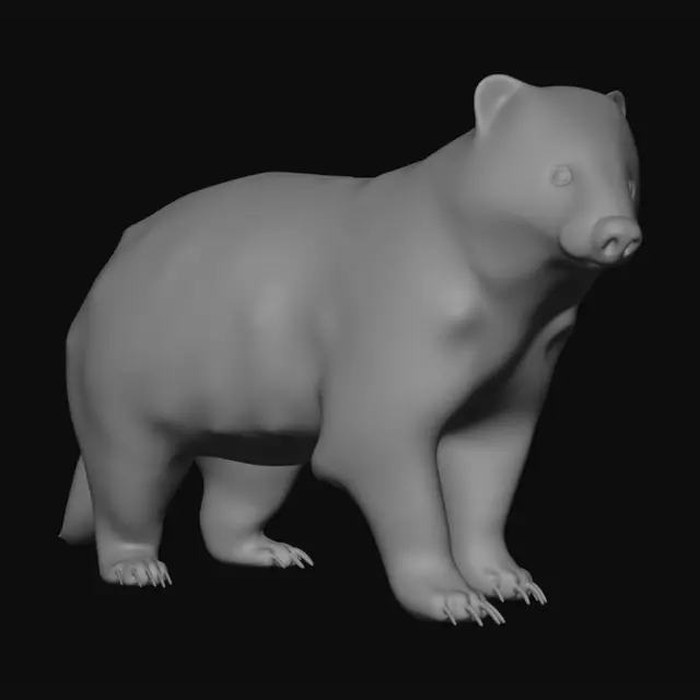 3D model for Full body image, feet fully visible. Realistic European badger w/broad low-slung body, powerful shoulders, thick neck, & compact muscular build adapted for digging. Distinctive black-and-white facial mask w/narrow dark eye stripes, small rounded ears, dark alert eyes, & strong wedge-shaped muzzle. Dense coarse fur colored dark gray, charcoal, & black across the back w/lighter silver-gray highlights. Powerful forelimbs ending in long digging claws, sturdy hindquarters, short tail, & heavy-set stance. Natural burrow-dwelling mammal anatomy, alert & cautious posture, grounded zoological realism, believable proportions, detailed fur texture, clean geometry.  Negative Prompt: honey badger, wolverine, ferret, raccoon, skunk, cartoon animal, cute face, oversized eyes, fantasy armor, clothing