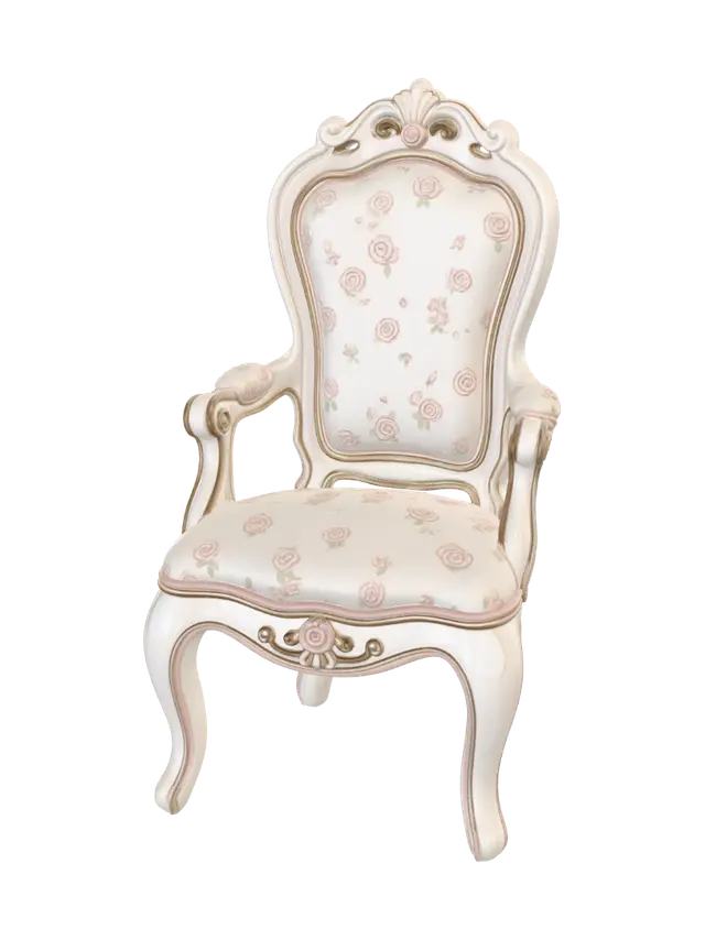 cute-armchair - Cream 3D model, vytvořený pomocí AI