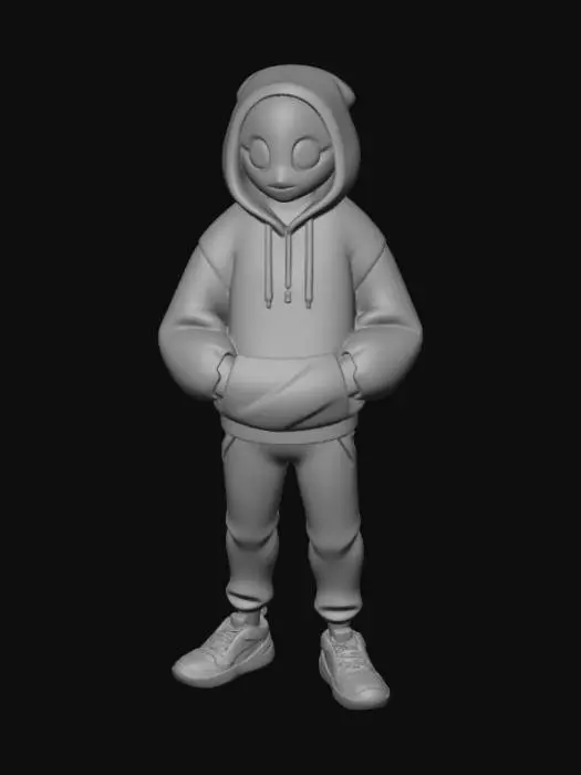 3D model for Midnight Hoodie