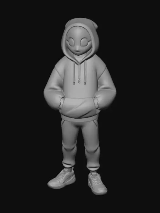 3D model for Midnight Hoodie