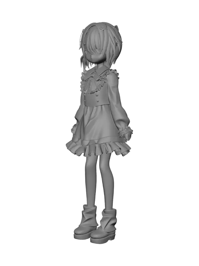 3D model for Moonlit White Maid