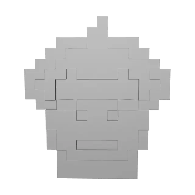 3D model for Pixel Punk Face