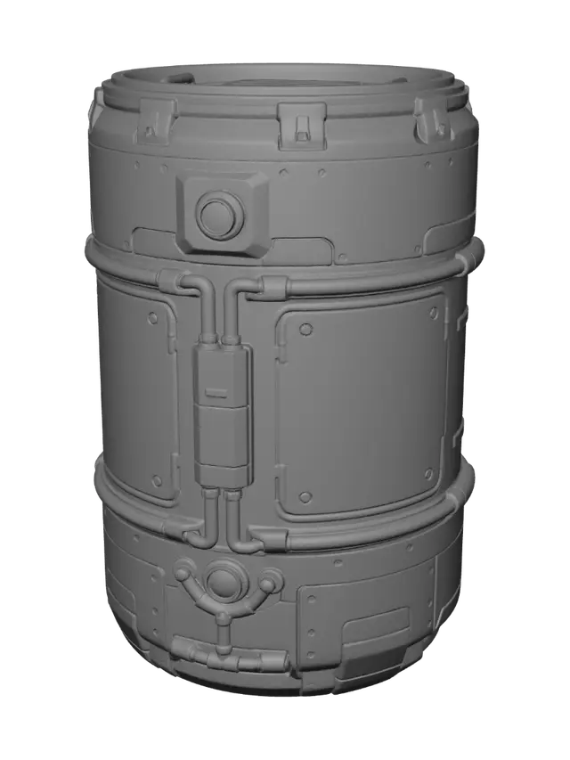 3D model for Crimson Hazard Containment Drum