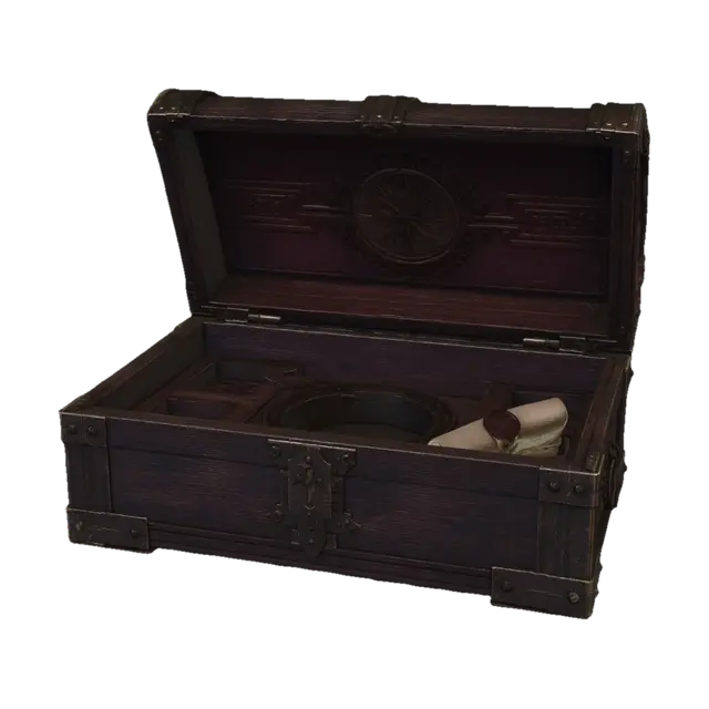 Modèle 3D Ancient Scroll Chest, généré par IA