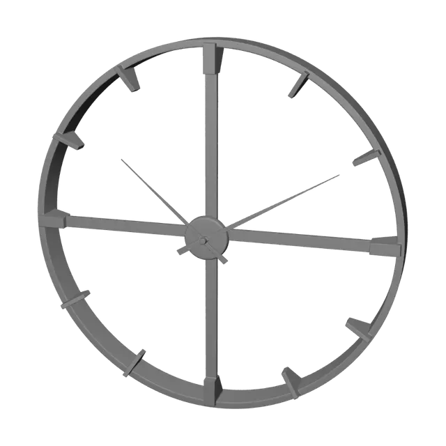 3D model for Minimalist Black and Gold Ring Clock