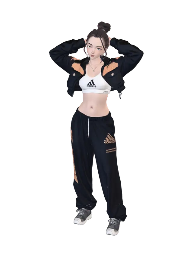 Adidas Street Style 3D model, vytvořený pomocí AI