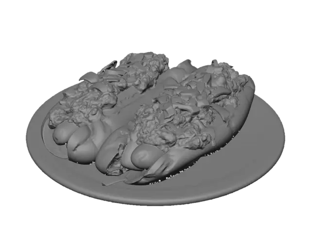 3D model for Loaded Chili Dogs with Onions