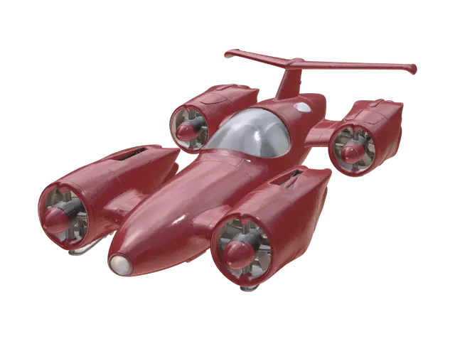 Flying car Cl400 - Watercraft 3D model, vytvořený pomocí AI