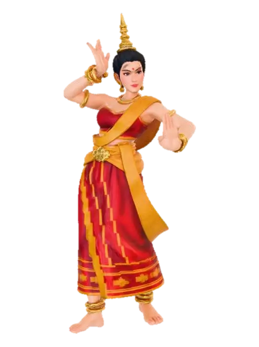 Thai Classical Dance Figurine - Bliss 3D model, vytvořený pomocí AI
