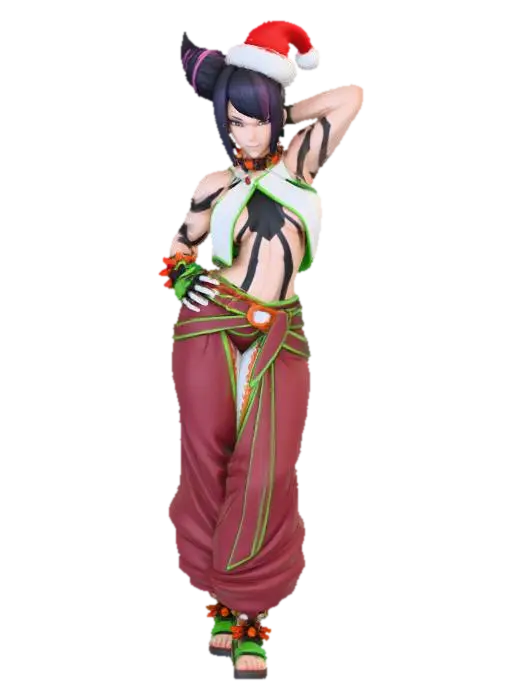 Festive Warrior Juri, #Christmas2025# - Streetfighter 3D model, vytvořený pomocí AI