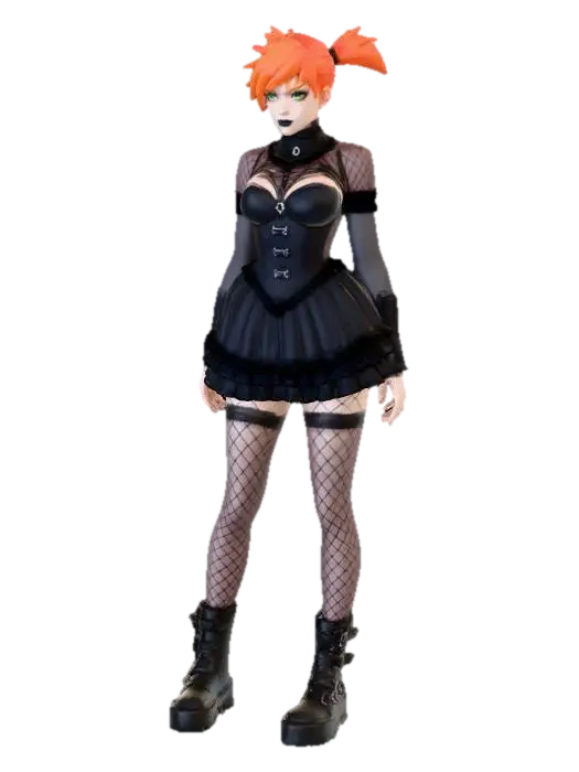 3D model for Gothic Hallway Stance