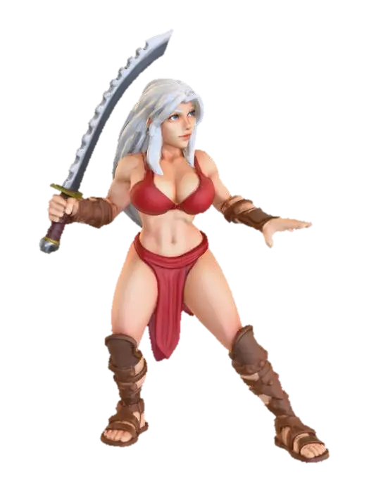 Warrior Stance - Warriors 3D model, vytvořený pomocí AI