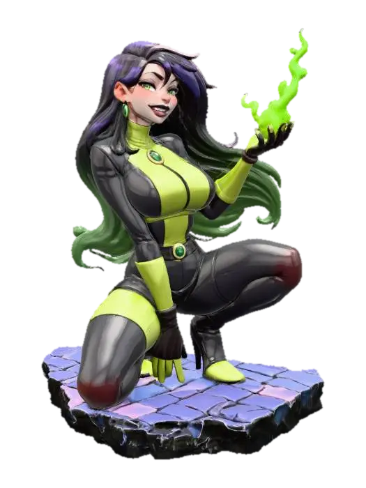 Mystic Enchantress shego - Cosplay 3D model, AI generated