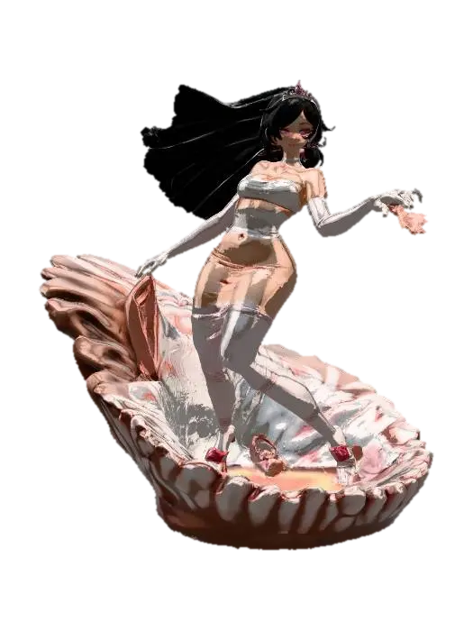Bride's Elegance 3D model, vytvořený pomocí AI