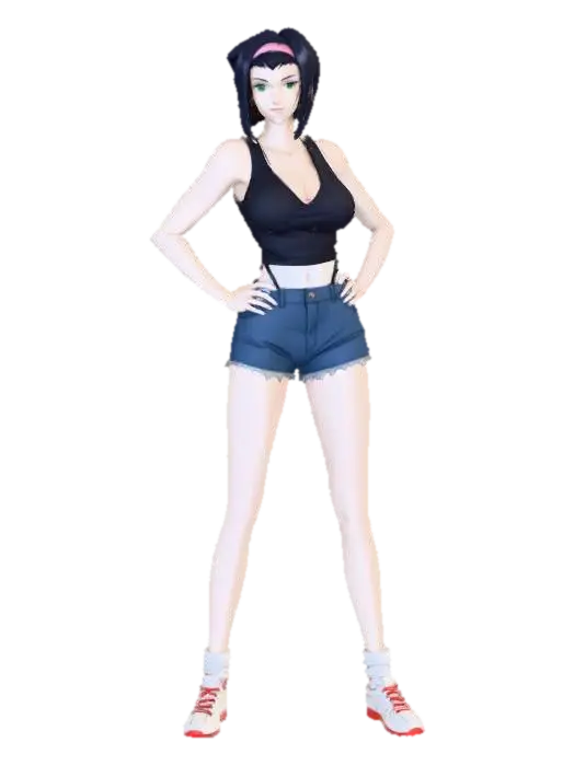 Model 3D Confident Pose in Sunlit Living Room - Posed, dijana oleh AI
