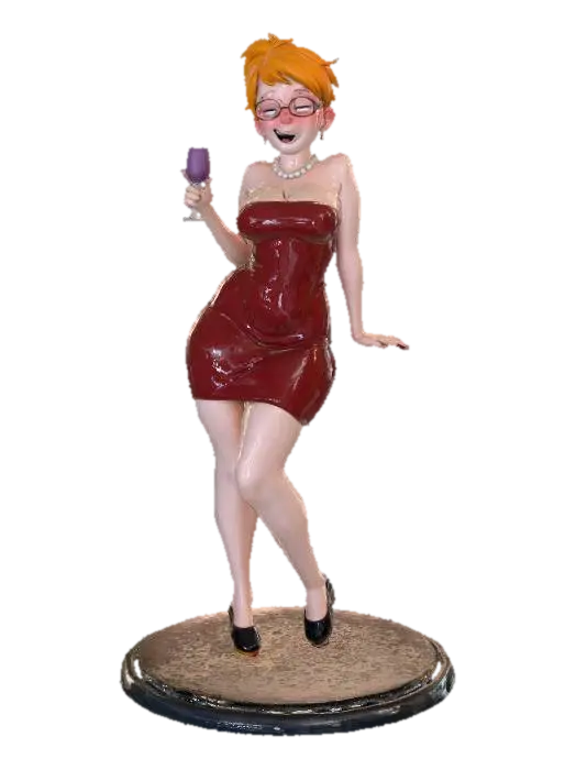 Wine and Laughter - Vibe 3D model, vytvořený pomocí AI
