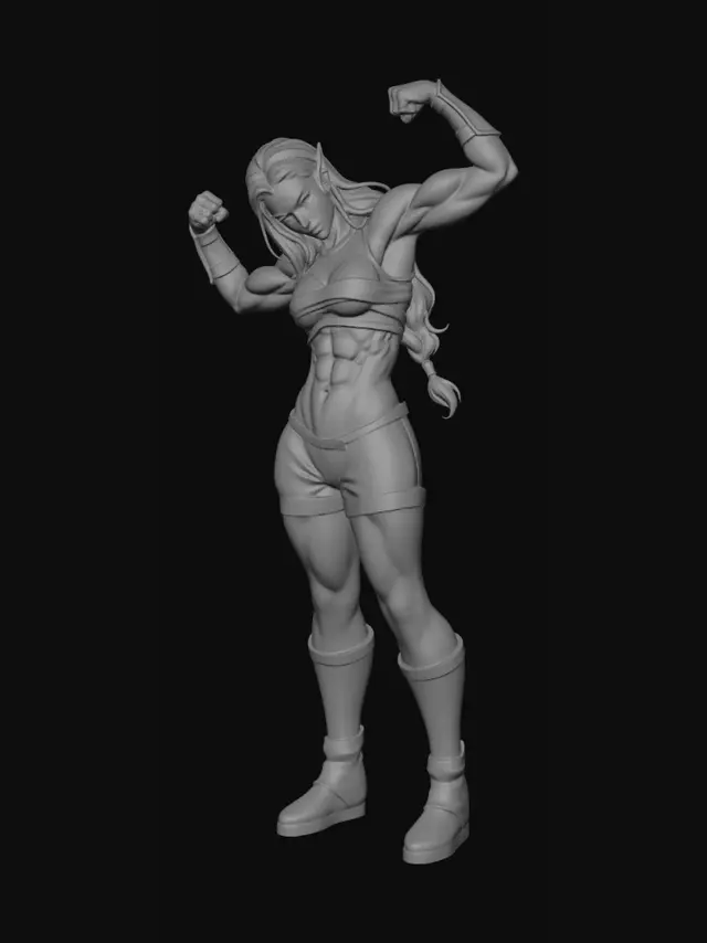 3D model for Elven War Maiden