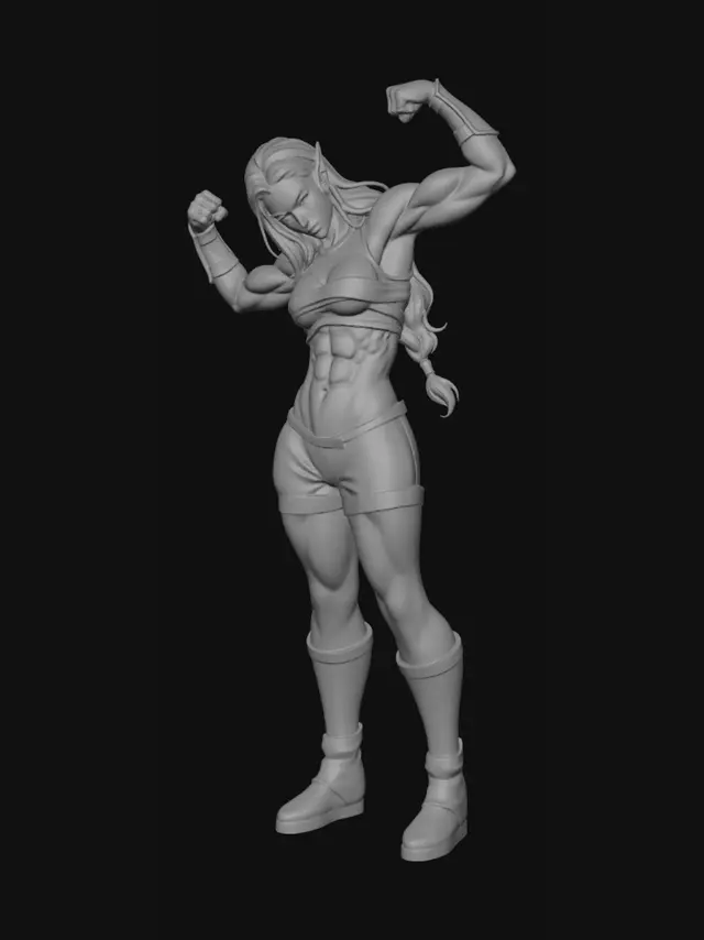 3D model for Elven War Maiden