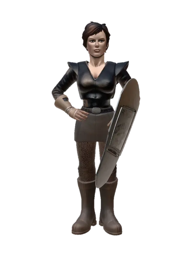 Ember Warrior - Stance 3D model, vytvořený pomocí AI
