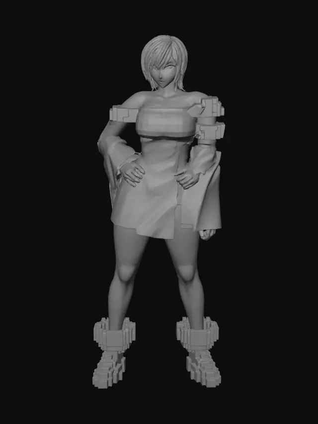 3D model for Pixel Warrior