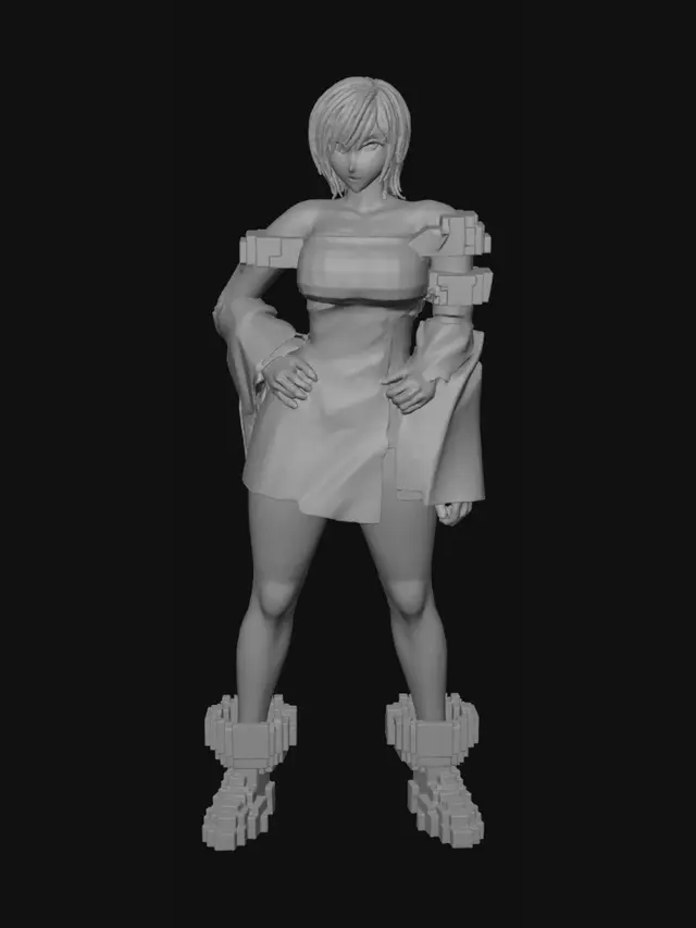 3D model for Pixel Warrior