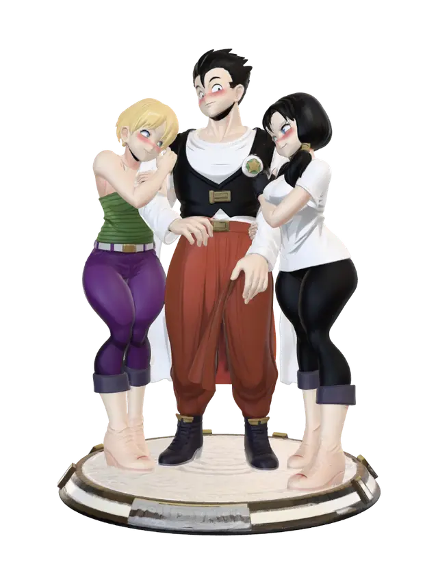 Love Triangle 3D model, vytvořený pomocí AI
