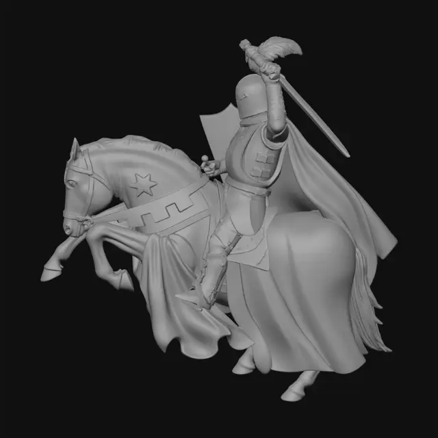3D model for The White Knight's Charge