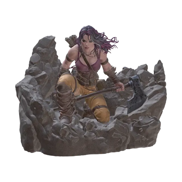 Mô hình 3D Ruins Raider - Torchlight, được tạo bằng AI