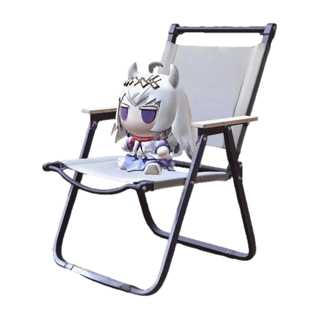 Tiny Queen on a Folding Chair 3D model, vytvořený pomocí AI