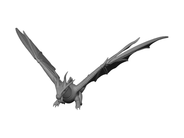 3D model for Azure Dragon in Flight