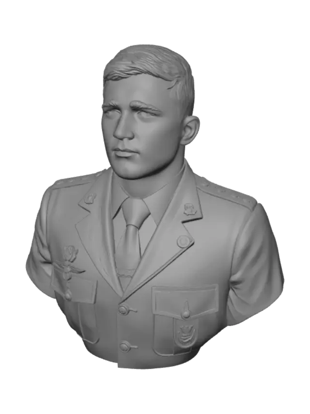 3D model for Bronze Bust of a Military Officer