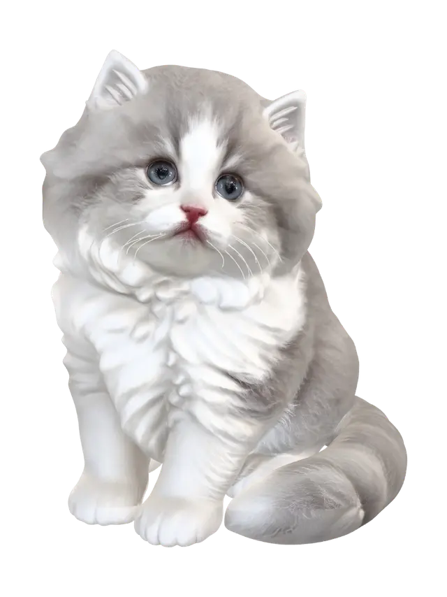 3D model for Blue-Eyed Cloud Kitten