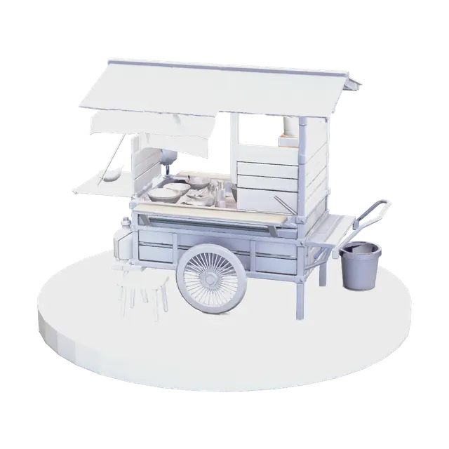 3D model for Stylized Foodstand