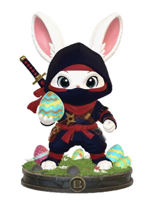 3D model for Ninja Bunny with Easter Egg #EasterEgg2026#