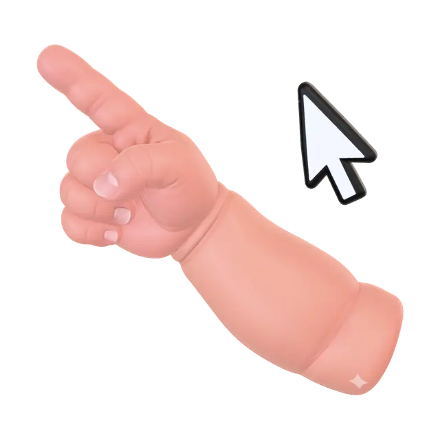 Tiny Pointer 3D model, vytvořený pomocí AI