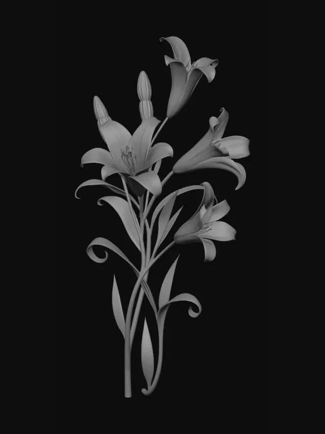 3D model for Lilies at Dusk
