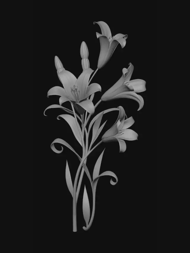 3D model for Lilies at Dusk