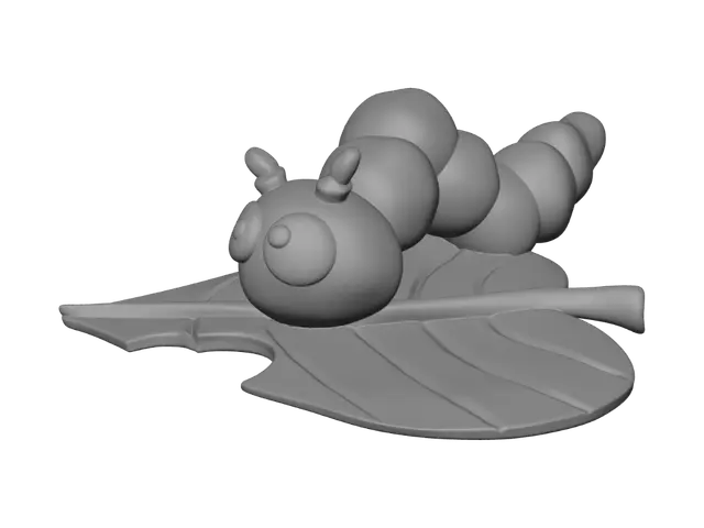 3D model for Emerald Leaf Caterpillar
