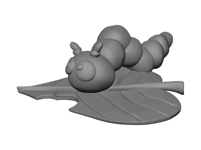 3D model for Emerald Leaf Caterpillar