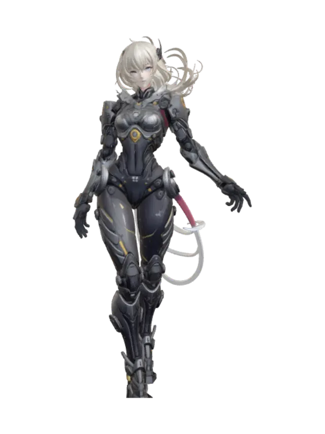 Steel Sentinel - Stance 3D model, vytvořený pomocí AI
