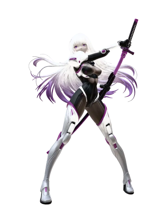Violet Tempest 3D model, vytvořený pomocí AI