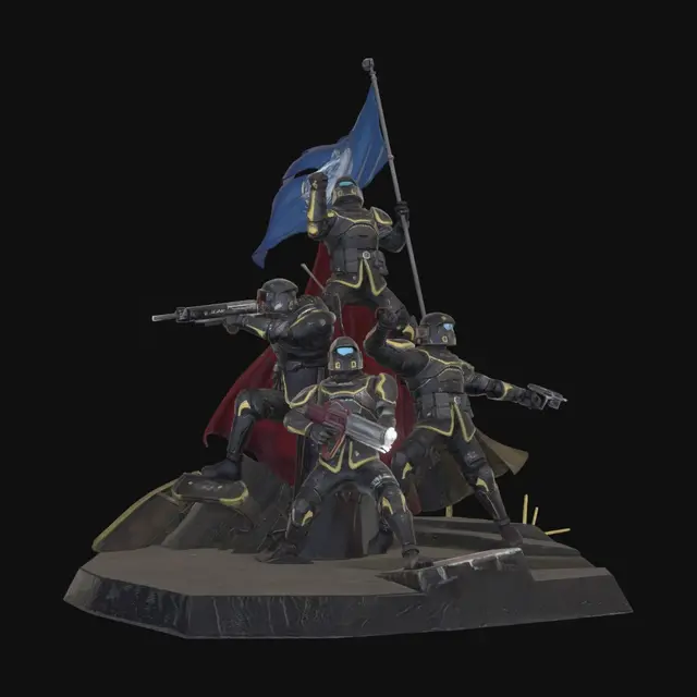 3D model for Flagbearers of the Neon Sphere