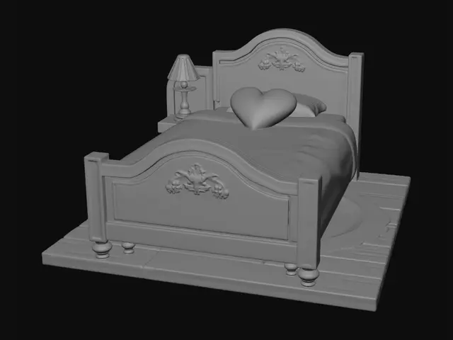 3D model for Pink Striped Dream Bed