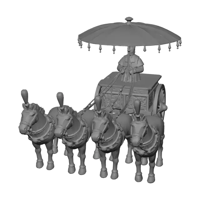 3D model for Royal Four-Horse Chariot