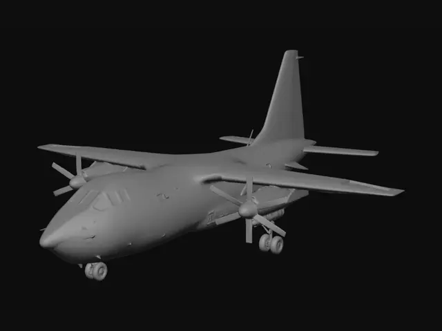3D model for Ultra realistic C-130 Hercules military cargo aircraft for AAA games, massive propeller engines, detailed cargo fuselage, realistic landing gear, military aviation engineering, detailed wing structure, realistic cockpit canopy, precision panel lines, metallic hard surface, photorealistic reflections, realistic exhausts, cinematic military aircraft design, Unreal Engine 5 style, no cartoon, no low poly
