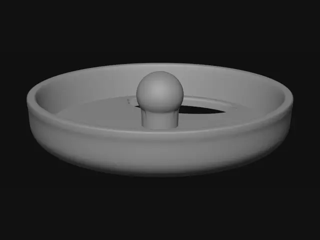 3D model for Perforated round disc with knurled center knob