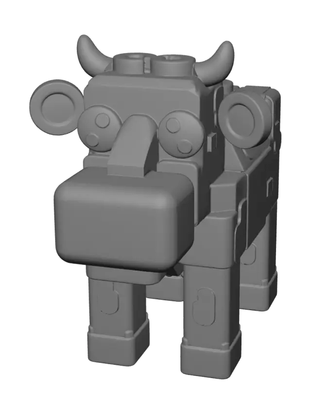3D model for crea una vaca tipo lego para roblox