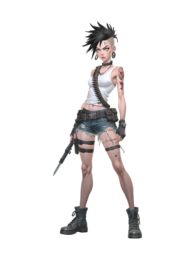 Bulletstorm Rebel - Shooter 3D model, vytvořený pomocí AI