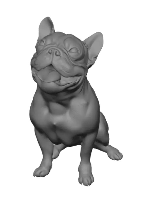3D model for Smiling French Bulldog